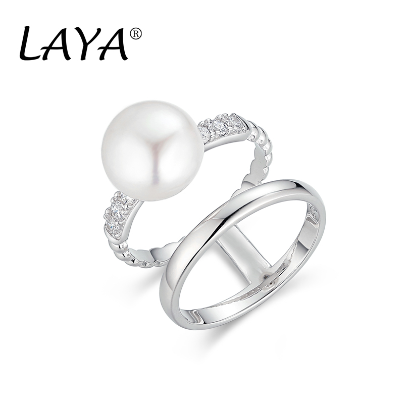 Freshwater Line - Anello di perle d'acqua dolce naturale