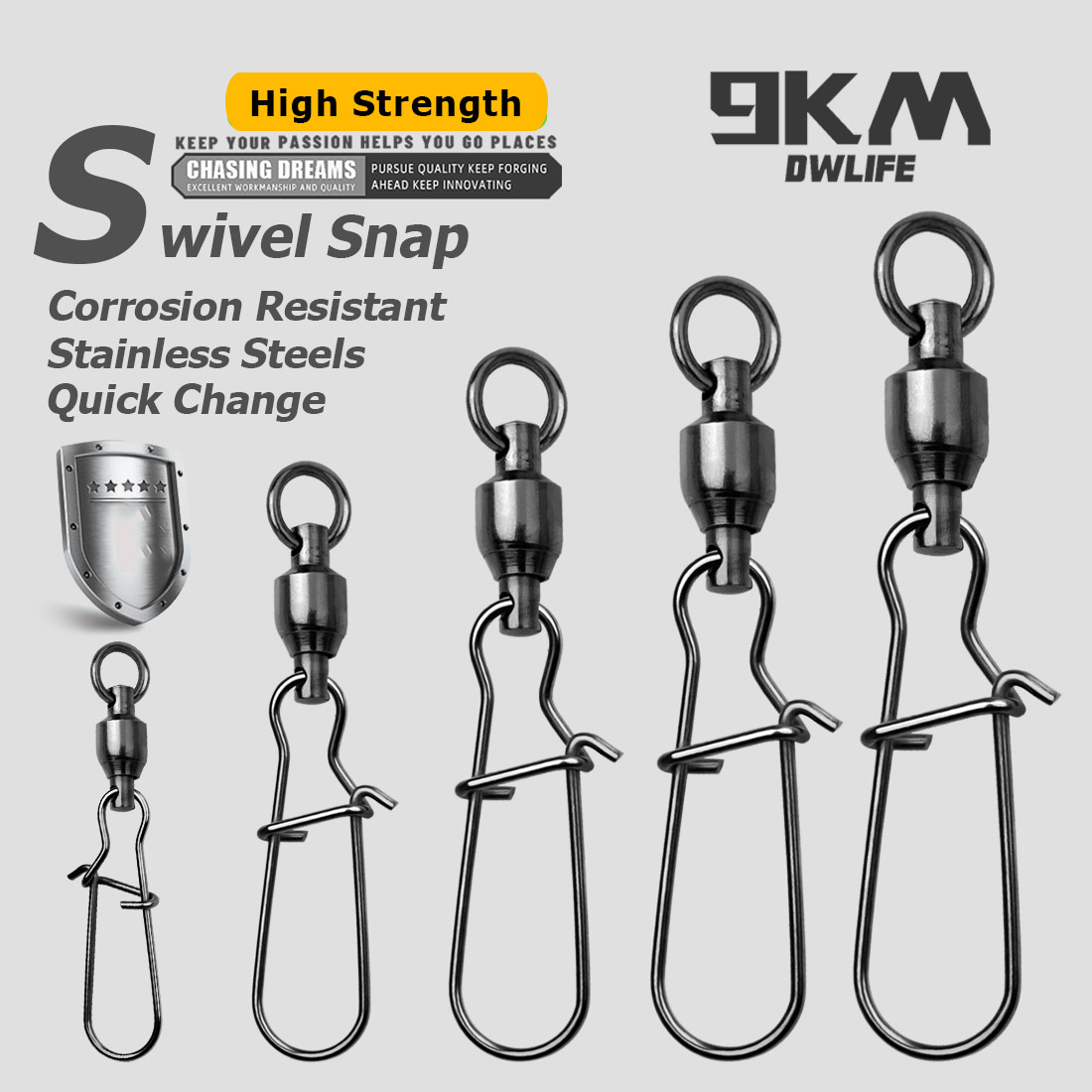 Saltwater Line - 9KM 10 Pezzi Girella con Cuscinetto