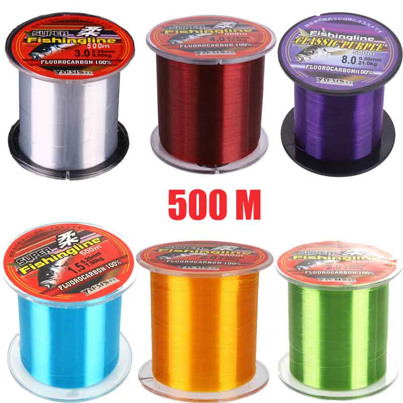 Fluorocarbon Line - 1pc 500M lenza da pesca in